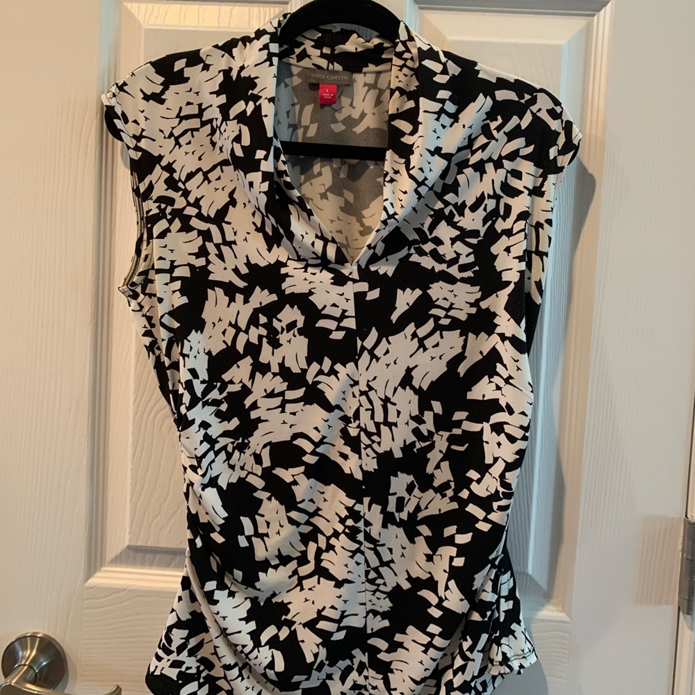 Stylish black and white blouse